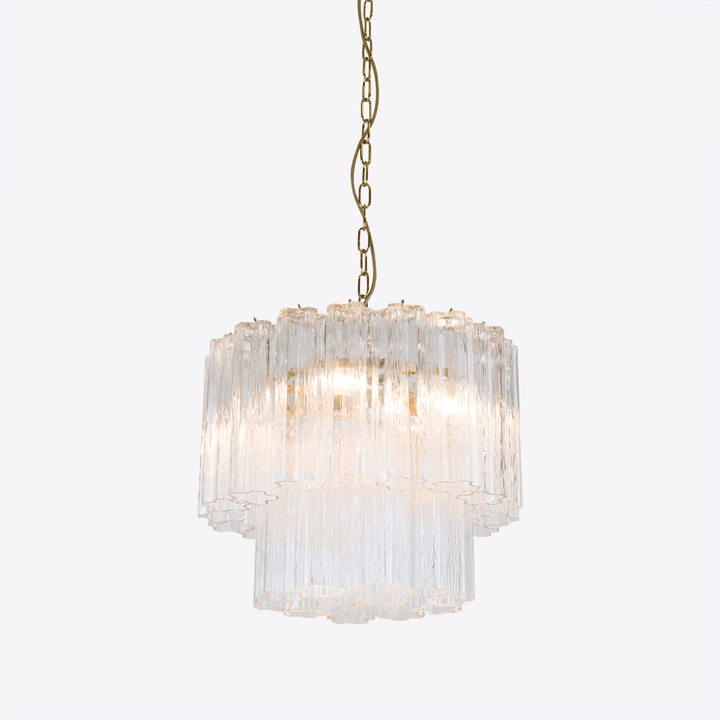 Aurora Chandelier Petit Tube en Verre Murano Treviso - Neutralighting