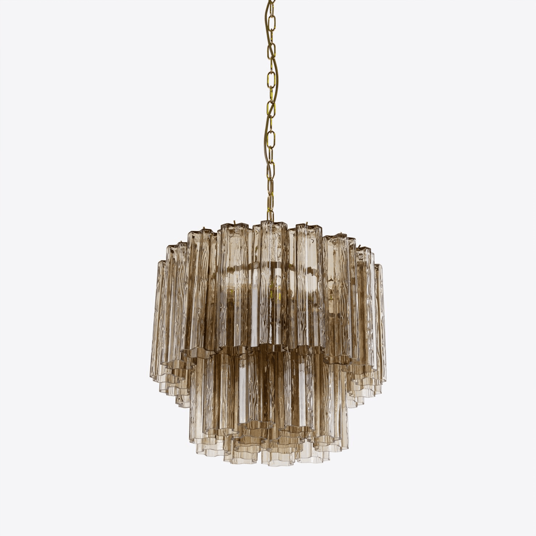Aurora Chandelier Petit Tube en Verre Murano Treviso - Neutralighting