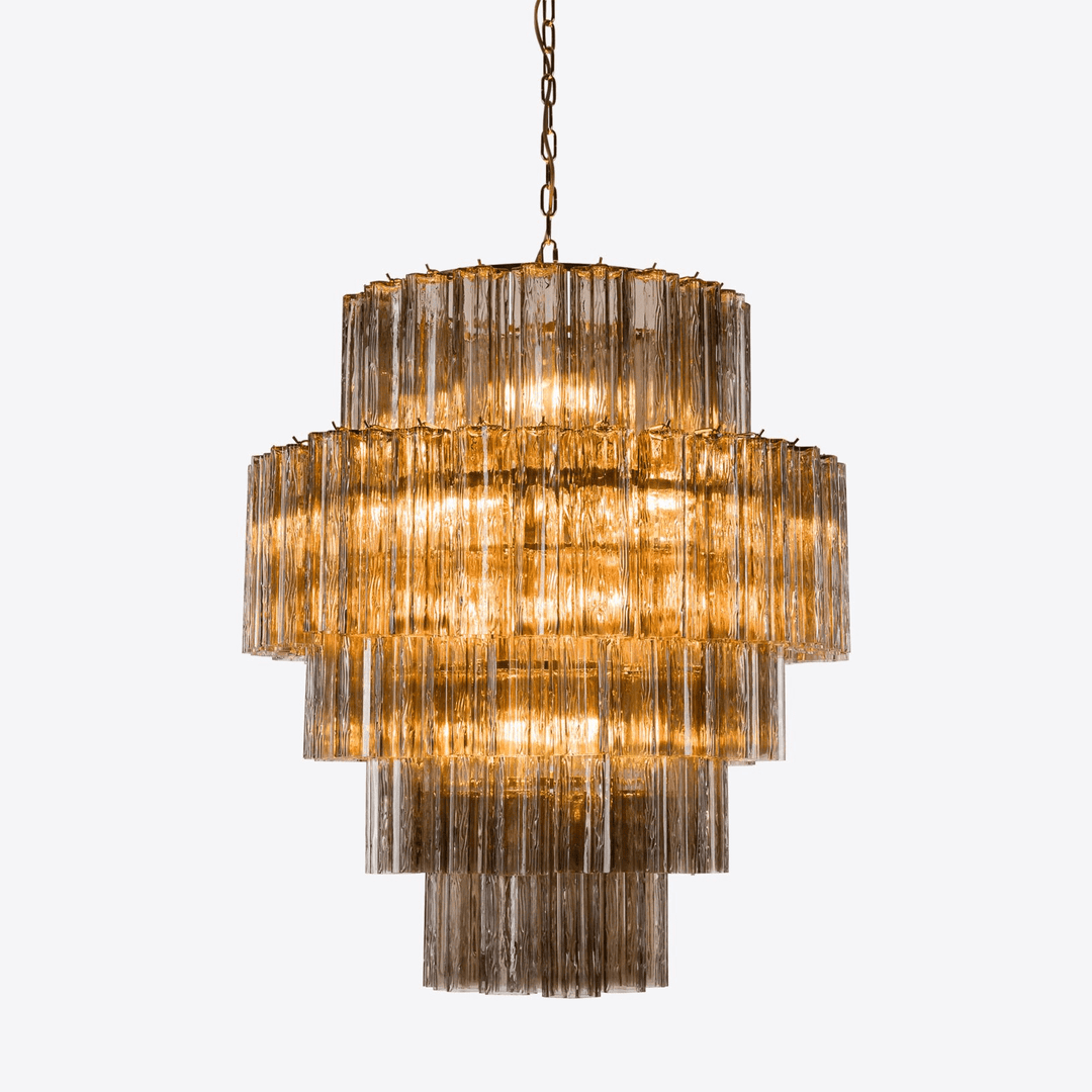Aurora Lustre Rose Prisme Verre Superposé Élégant - Neutralighting