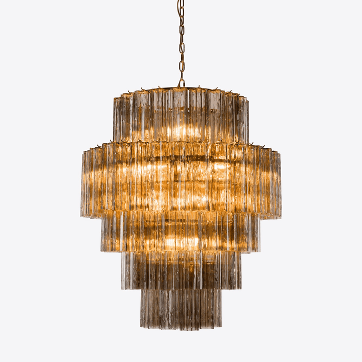 Aurora Lustre Rose Prisme Verre Superposé Élégant - Neutralighting