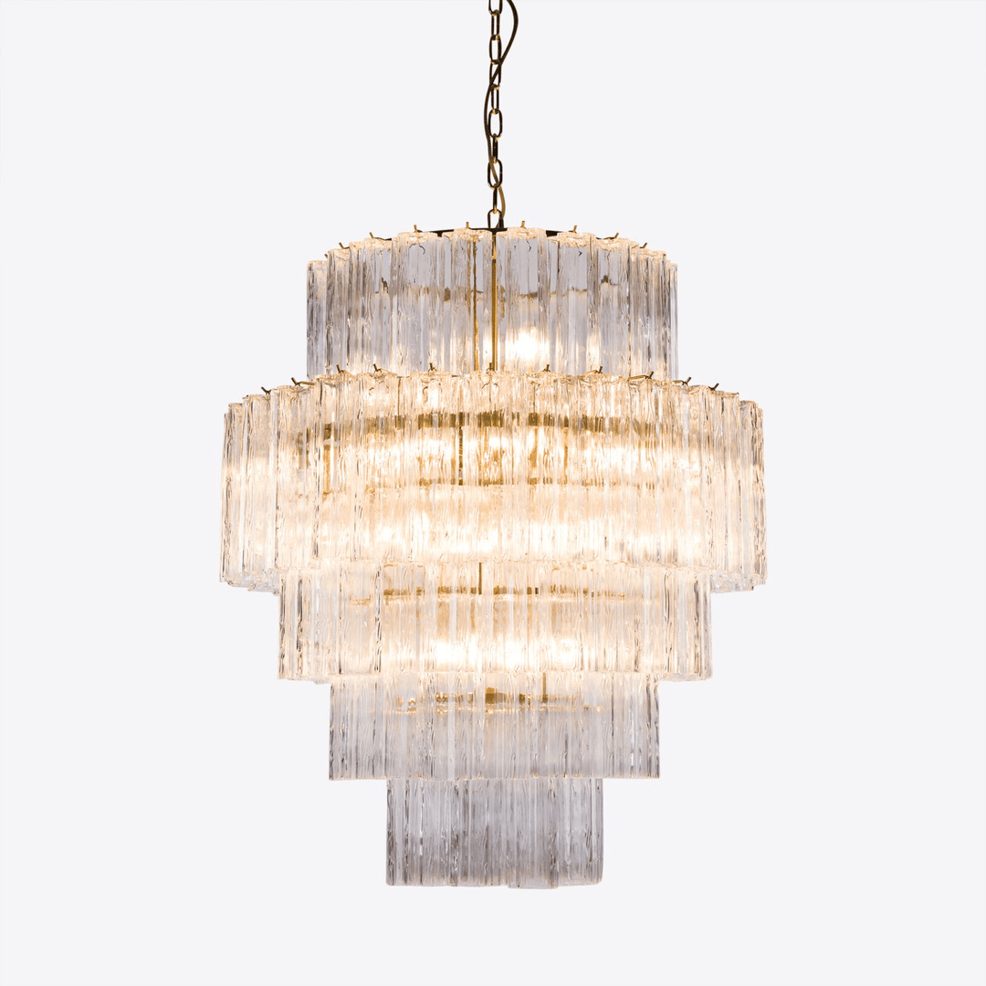 Aurora Lustre Rose Prisme Verre Superposé Élégant - Neutralighting