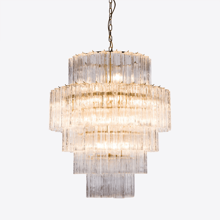 Aurora Lustre Rose Prisme Verre Superposé Élégant - Neutralighting