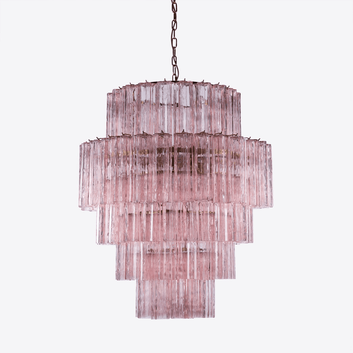 Aurora Lustre Rose Prisme Verre Superposé Élégant - Neutralighting