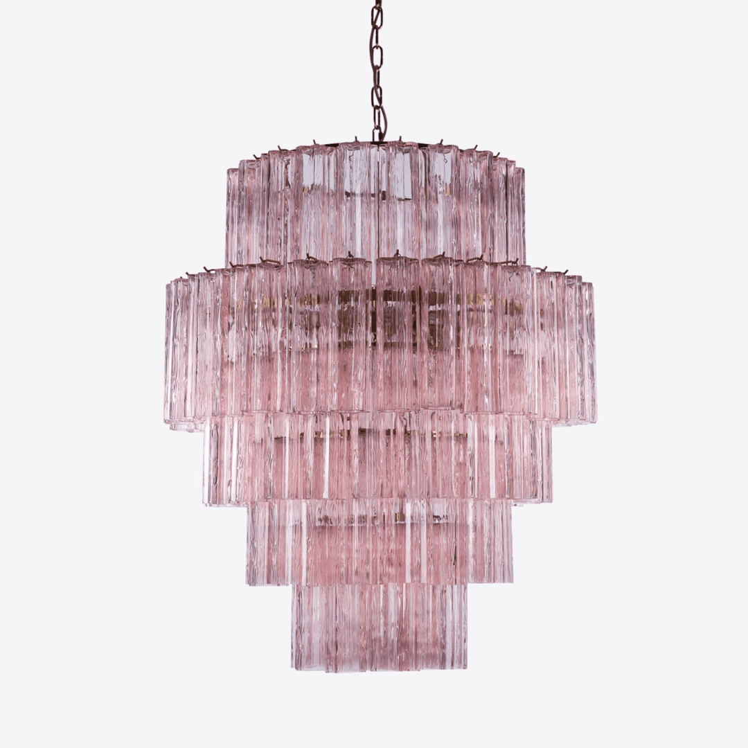 Aurora Lustre Rose Prisme Verre Superposé Élégant - Neutralighting