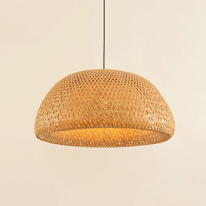 Eurnoros Suspension Unique en Bambou Naturel - Neutralighting