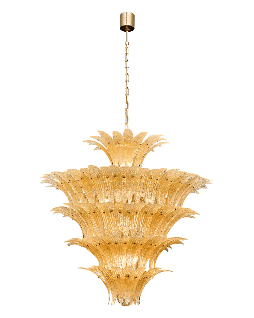 Aurora Chandelier en Verre de Murano Palmette à Niveaux - Neutralighting