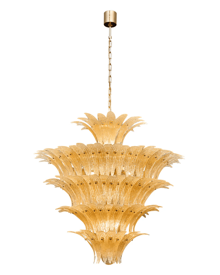 Aurora Chandelier en Verre de Murano Palmette à Niveaux - Neutralighting