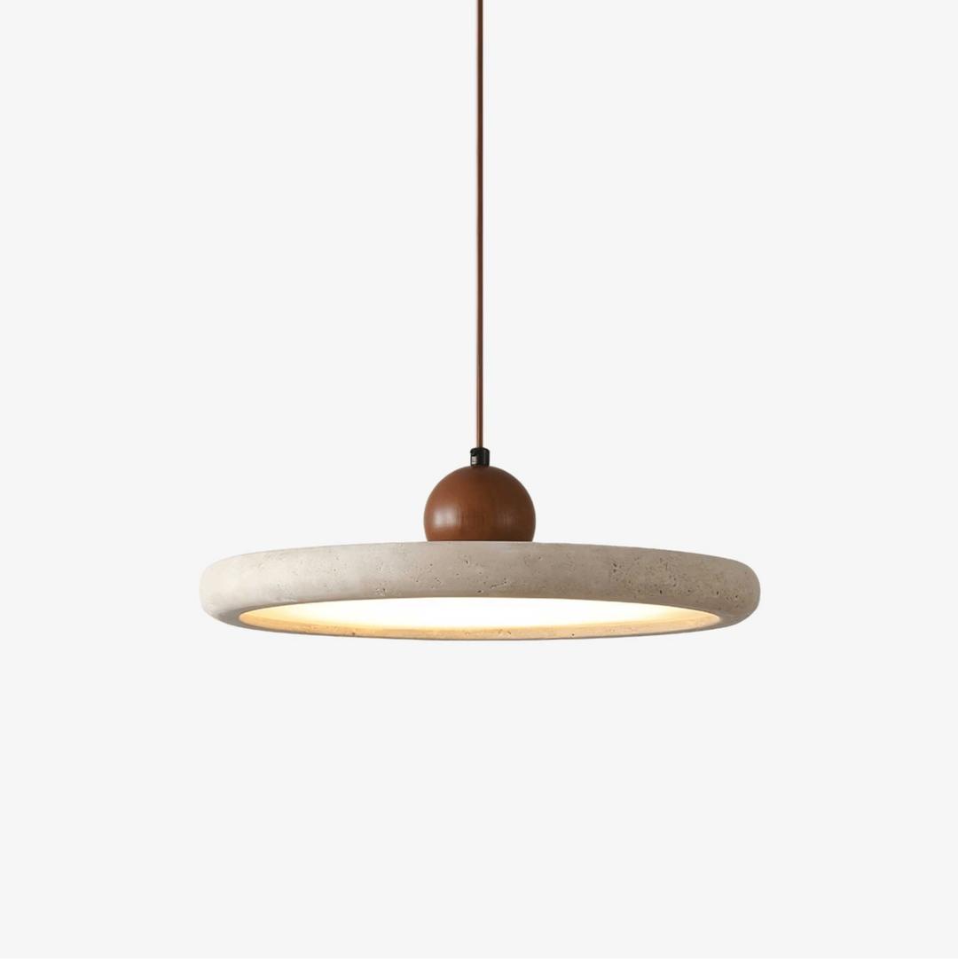 Eurliryra Suspension Disque Sphère en Travertin - Neutralighting