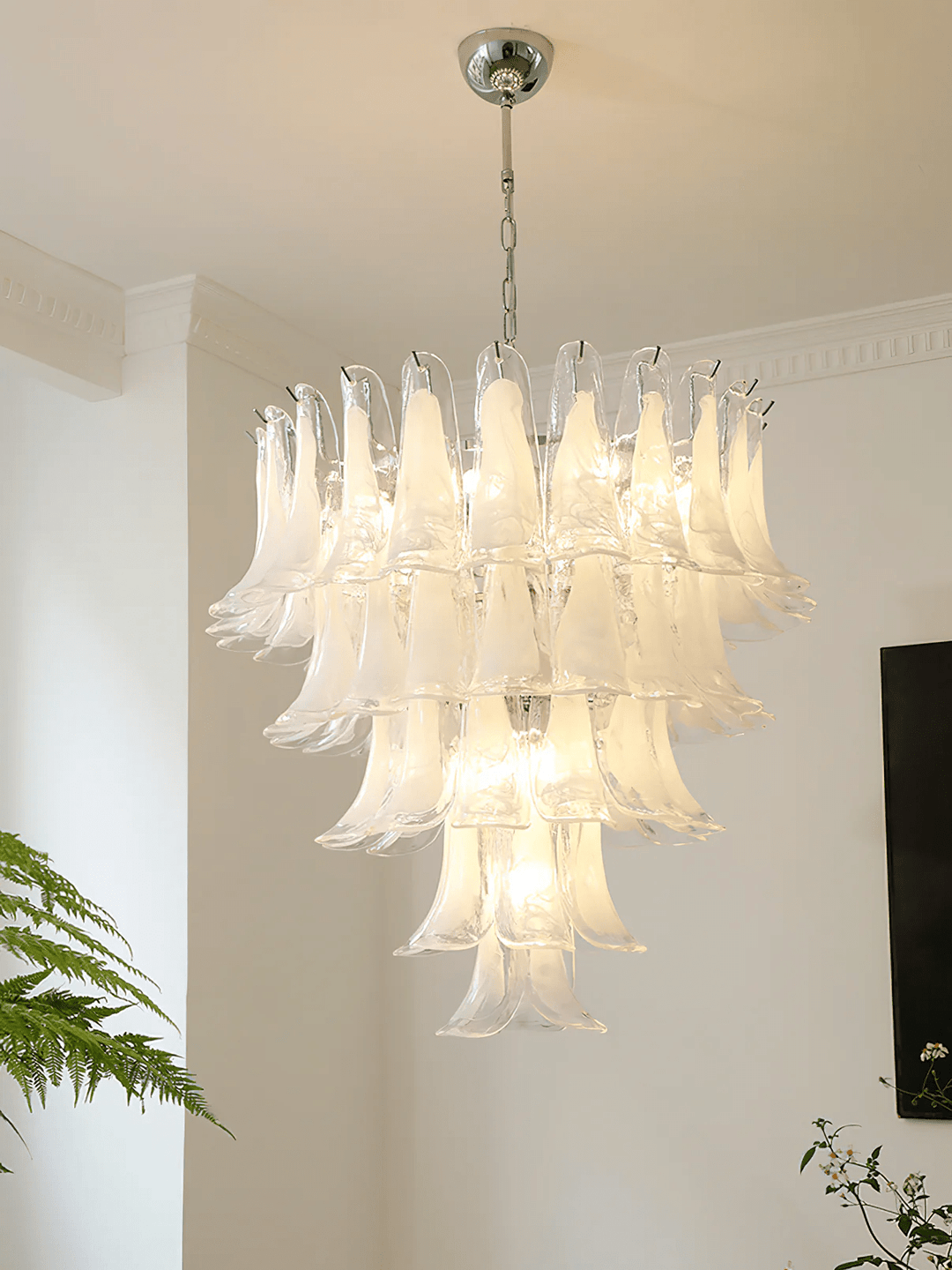 Aurora Lustre Murano Verre Feuille Doré - Neutralighting