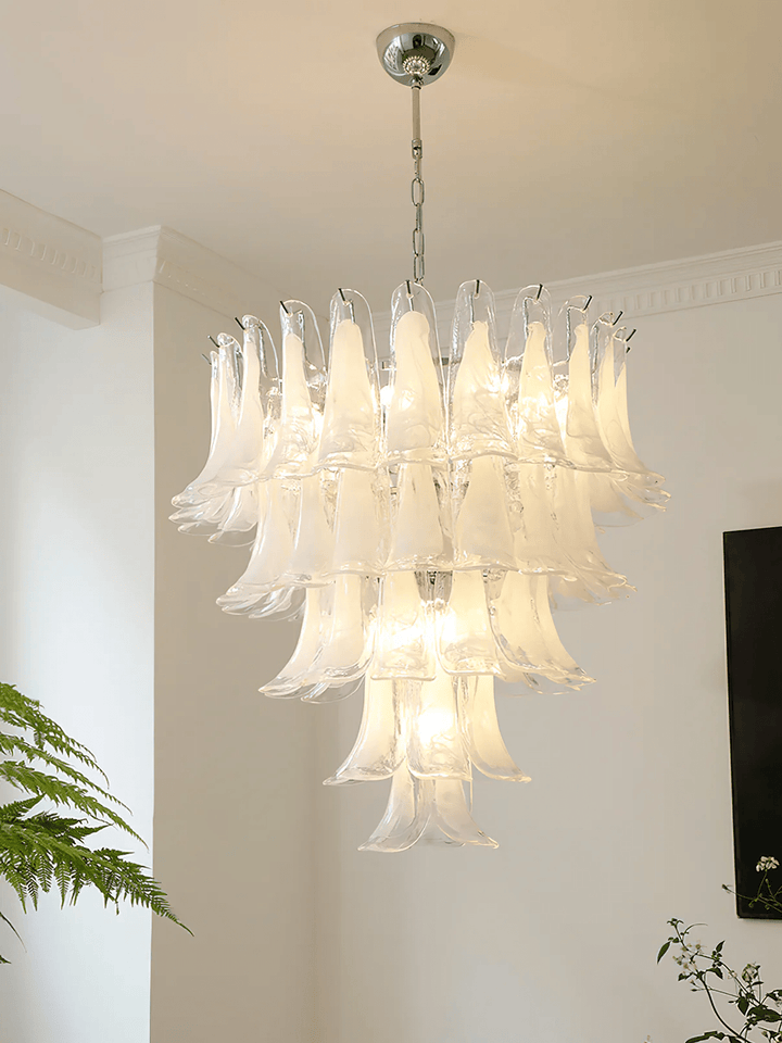 Aurora Lustre Murano Verre Feuille Doré - Neutralighting