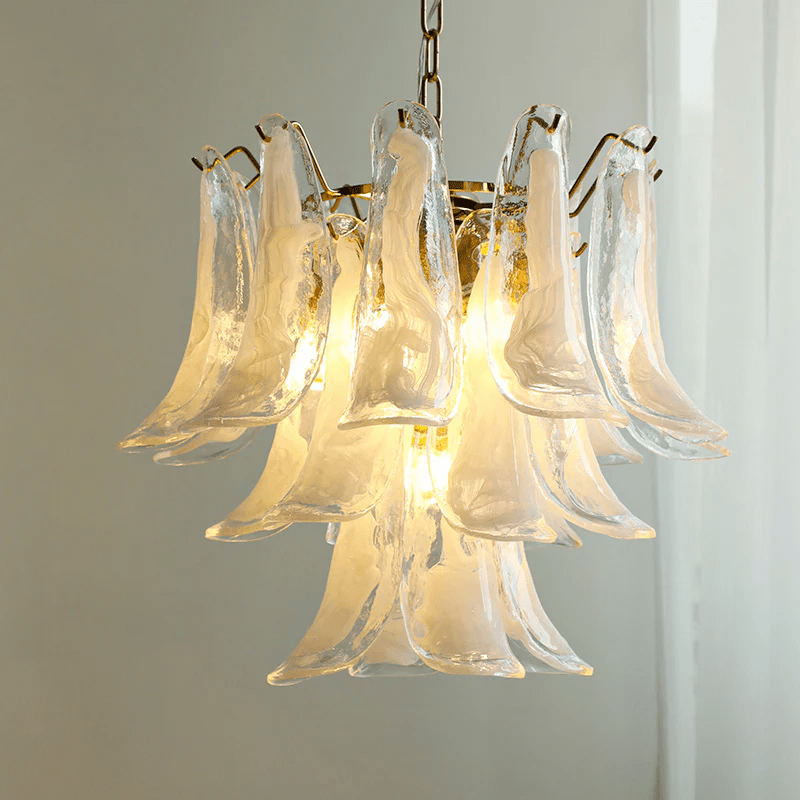 Aurora Lustre Murano Verre Feuille Doré - Neutralighting