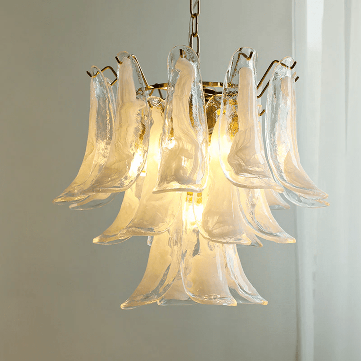 Aurora Lustre Murano Verre Feuille Doré - Neutralighting