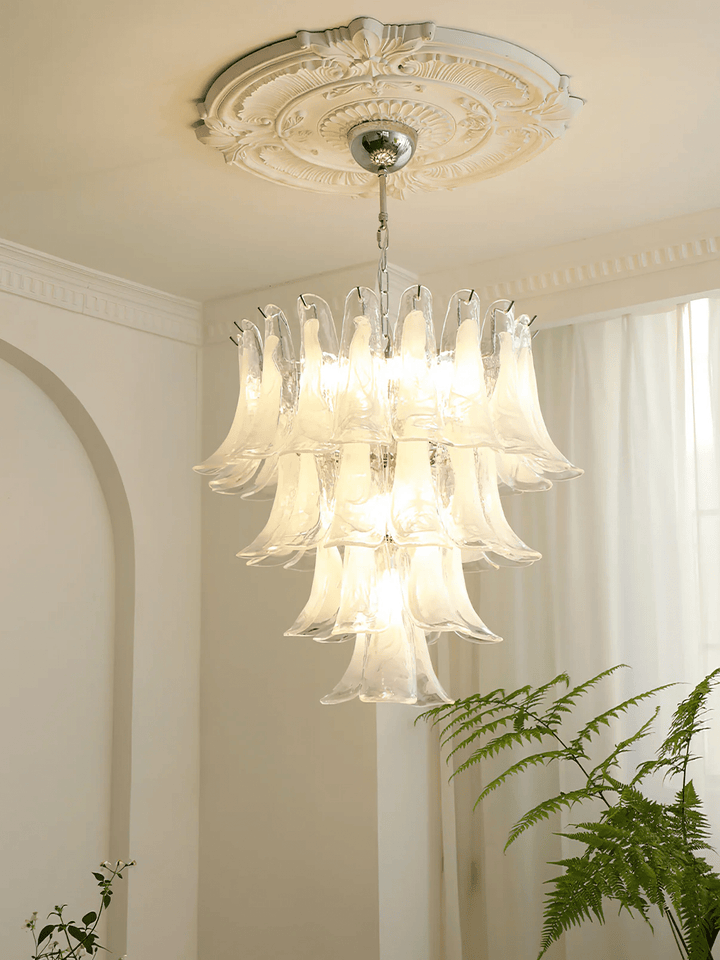 Aurora Lustre Murano Verre Feuille Doré - Neutralighting