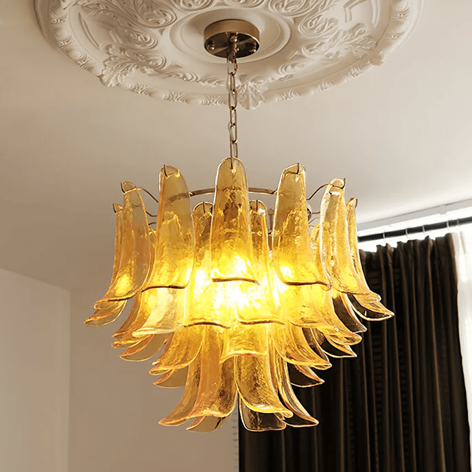 Aurora Lustre Pétales en Verre de Murano Vintage - Neutralighting