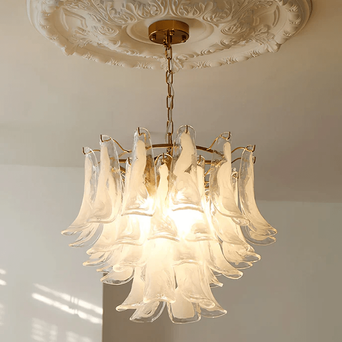 Aurora Lustre Pétales en Verre de Murano Vintage - Neutralighting