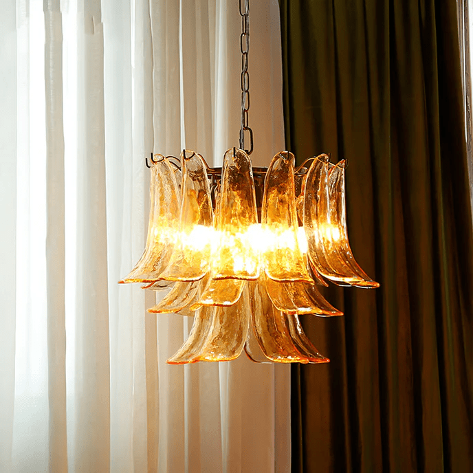 Aurora Lustre Pétales en Verre de Murano Vintage - Neutralighting