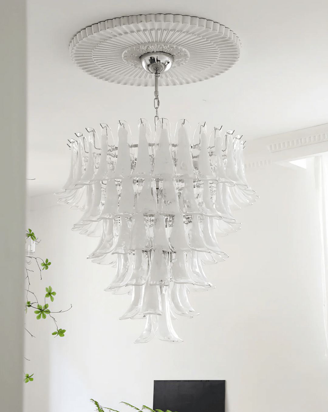 Aurora Lustre Pétales en Verre de Murano Vintage - Neutralighting