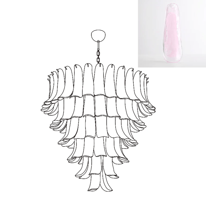 Aurora Lustre Pétales en Verre de Murano Vintage - Neutralighting