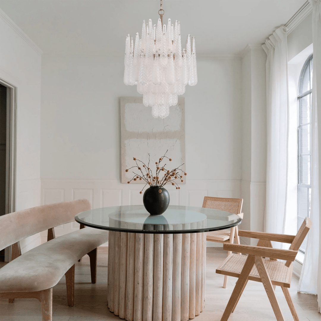 Aurora Lustre Goutte Texturé Verre Élégant - Neutralighting