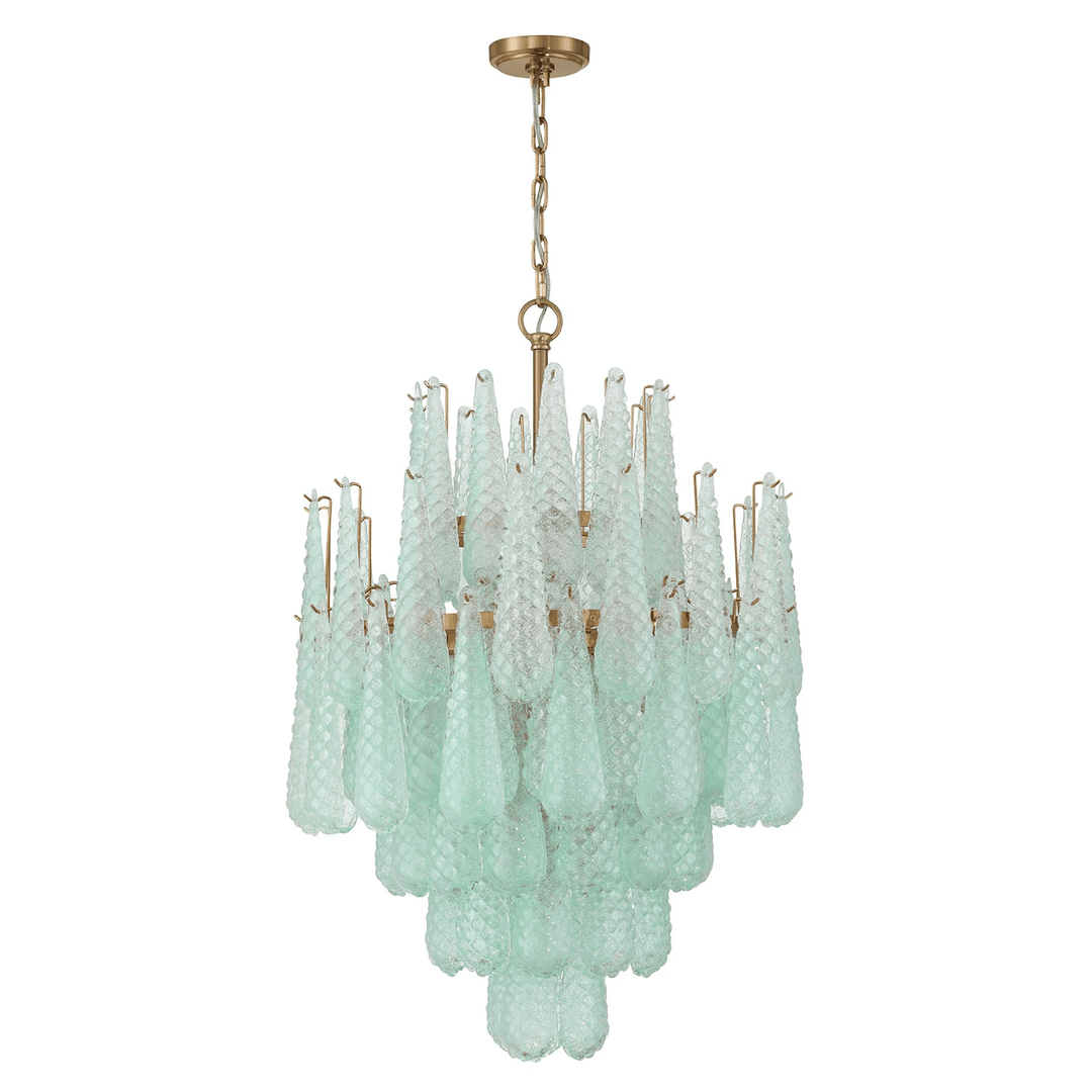 Aurora Lustre Goutte Texturé Verre Élégant - Neutralighting