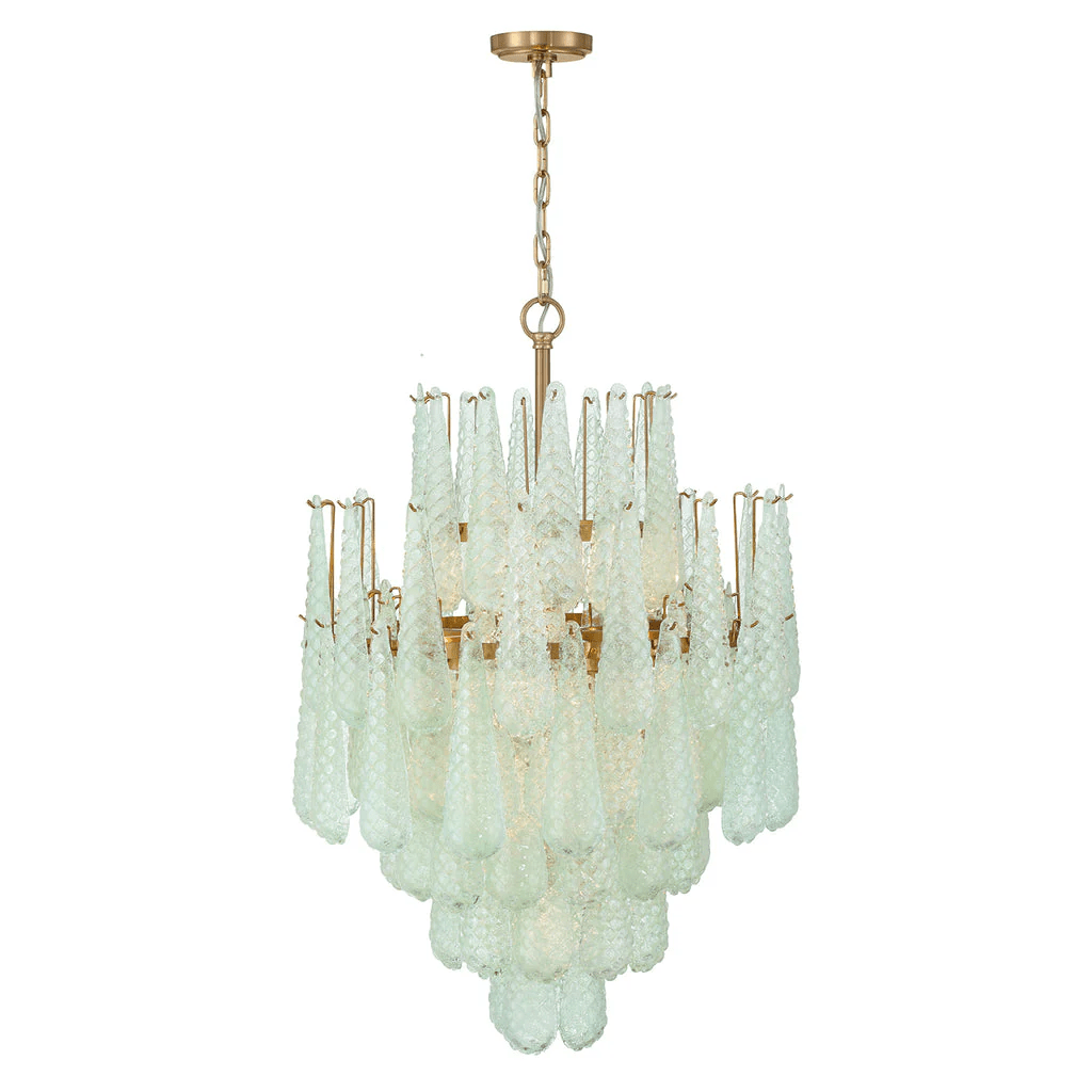 Aurora Lustre Goutte Texturé Verre Élégant - Neutralighting