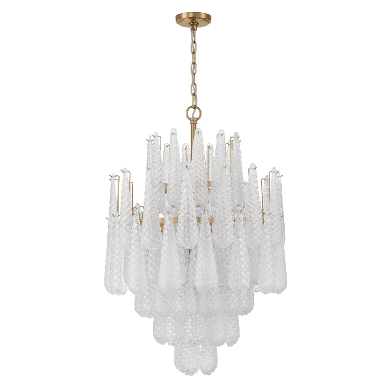 Aurora Lustre Goutte Texturé Verre Élégant - Neutralighting