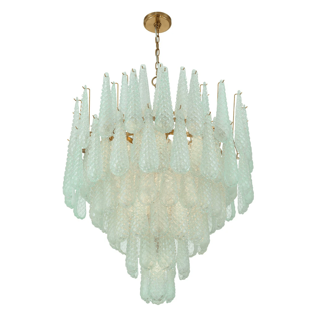 Aurora Lustre Goutte Texturé Verre Élégant - Neutralighting