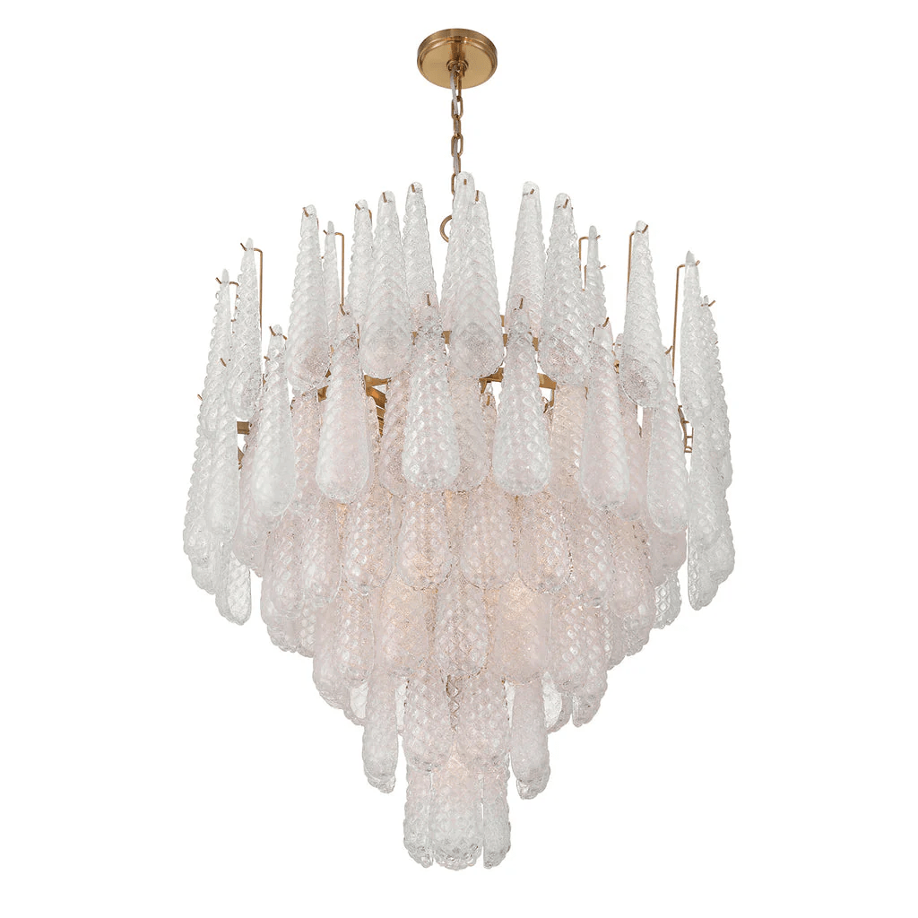 Aurora Lustre Goutte Texturé Verre Élégant - Neutralighting