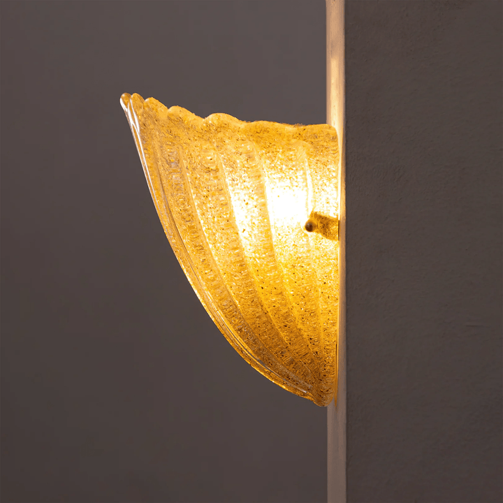 Aurora Applique Murale Coquille Bord Texturé Verre Élégant - Neutralighting