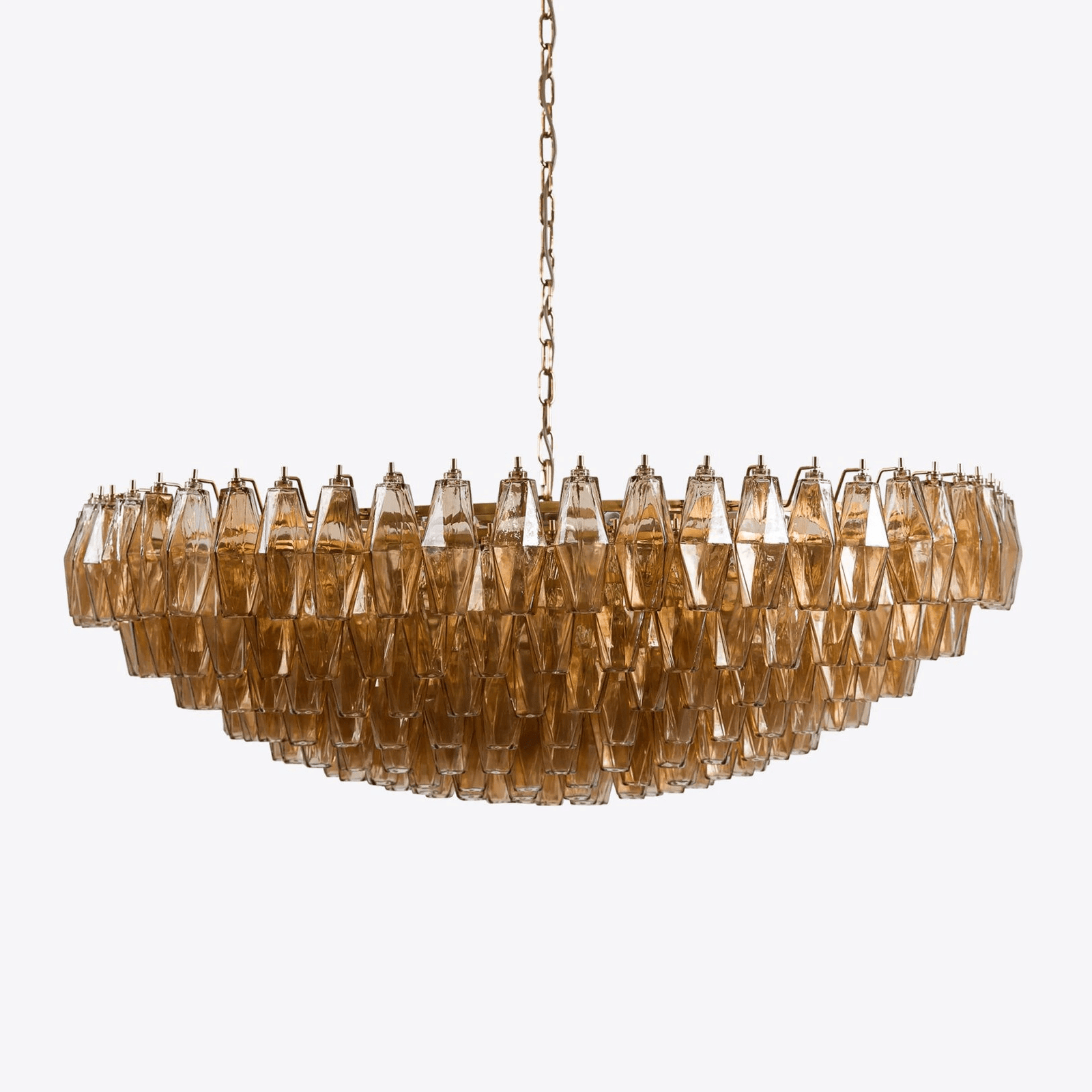 Aurora Lustre Étagé Ambre Verre - Neutralighting