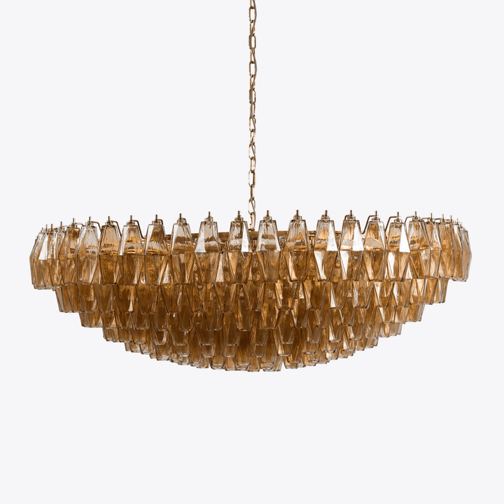 Aurora Lustre Étagé Ambre Verre - Neutralighting