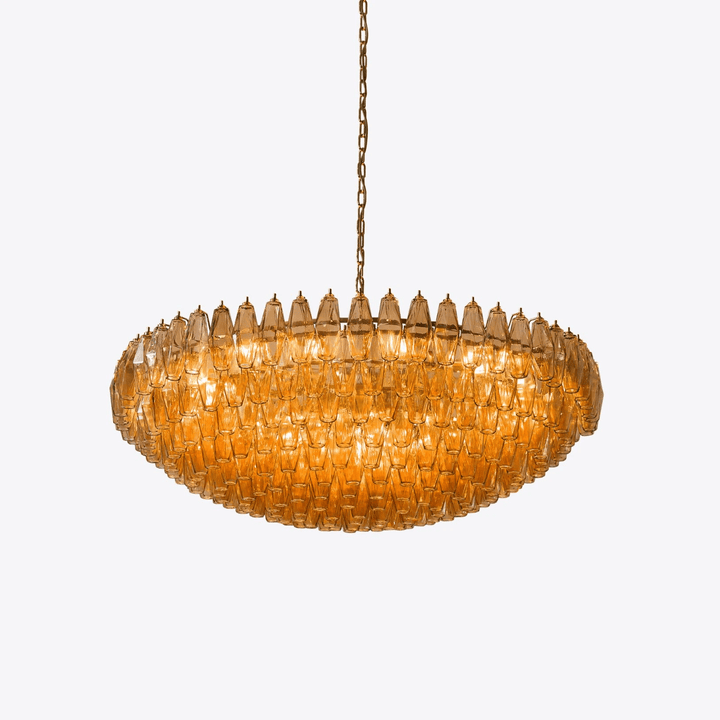 Aurora Lustre Étagé Ambre Verre - Neutralighting