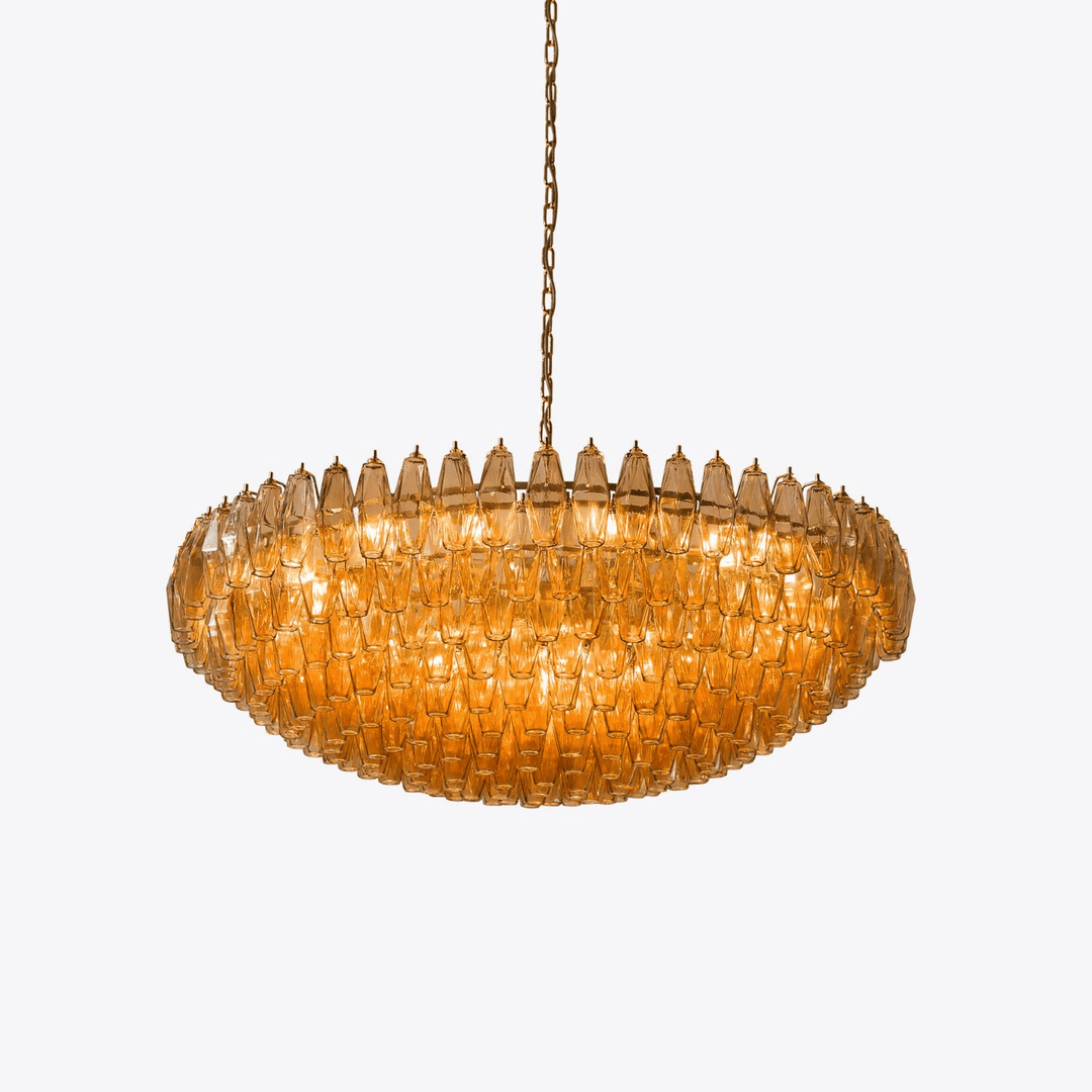 Aurora Lustre Étagé Ambre Verre - Neutralighting