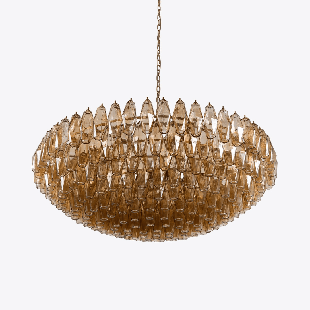 Aurora Lustre Étagé Ambre Verre - Neutralighting
