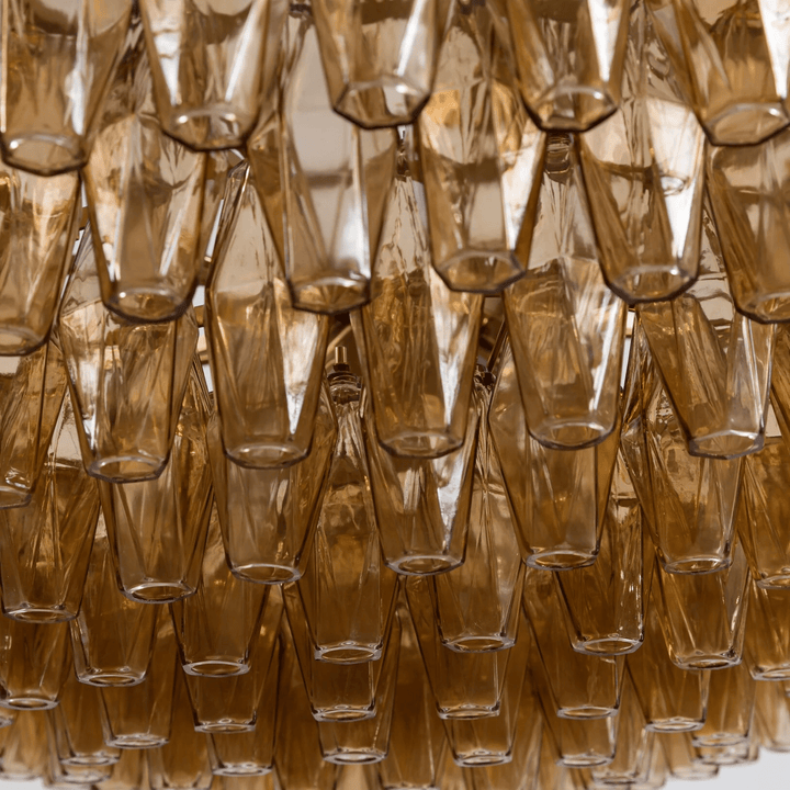 Aurora Lustre Étagé Ambre Verre - Neutralighting