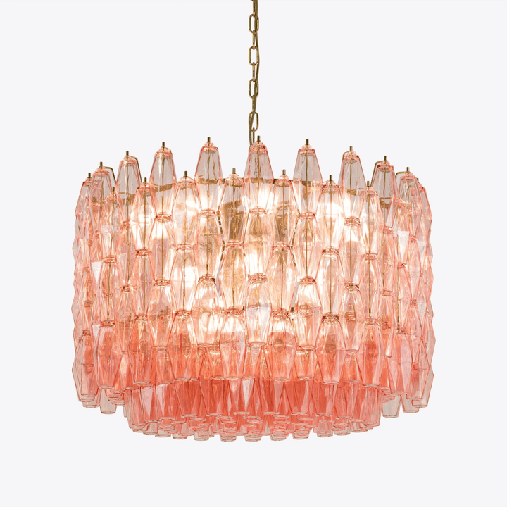 Aurora Lustre Tambour Ambre Verre - Neutralighting