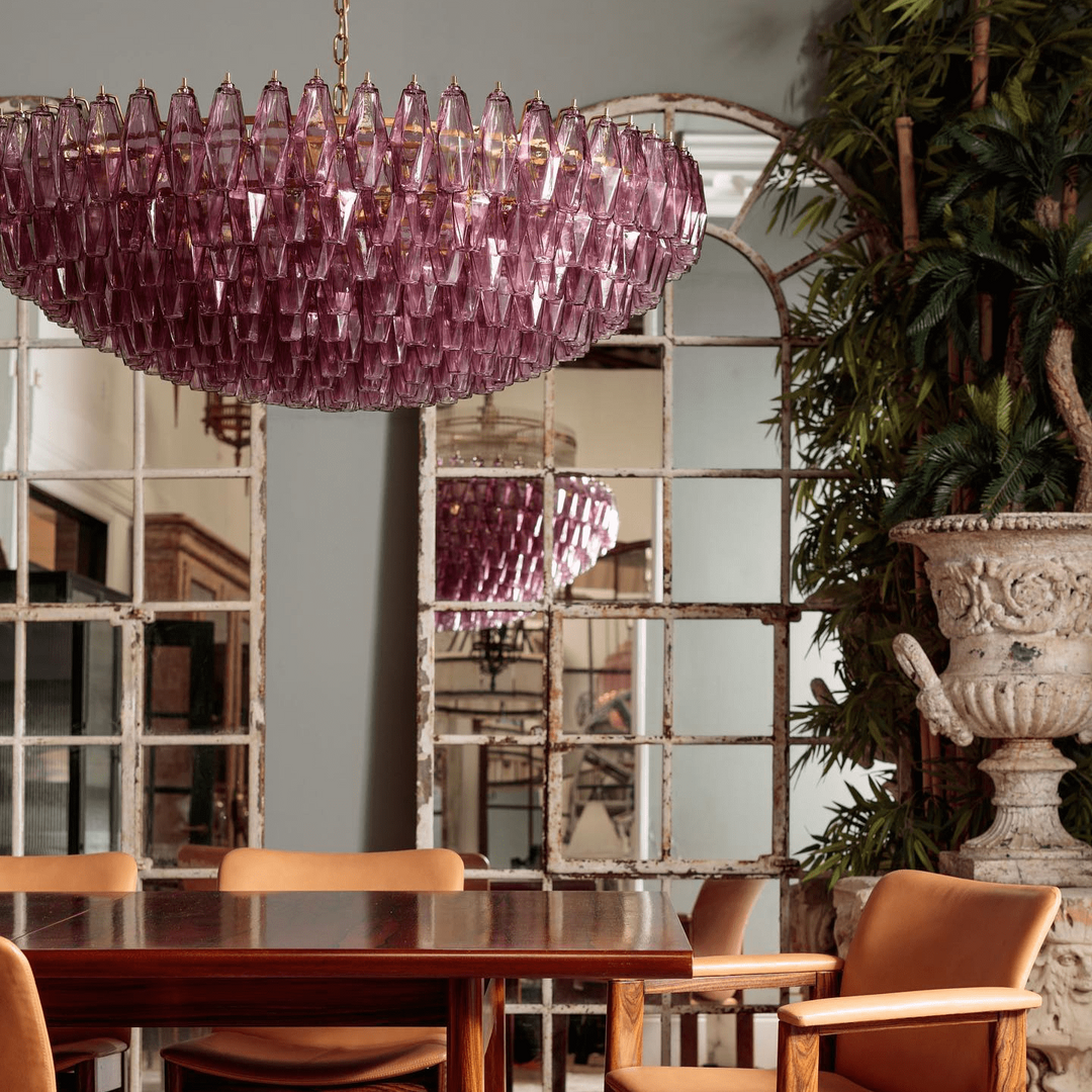 Aurora Lustre Étagé Ambre Verre - Neutralighting