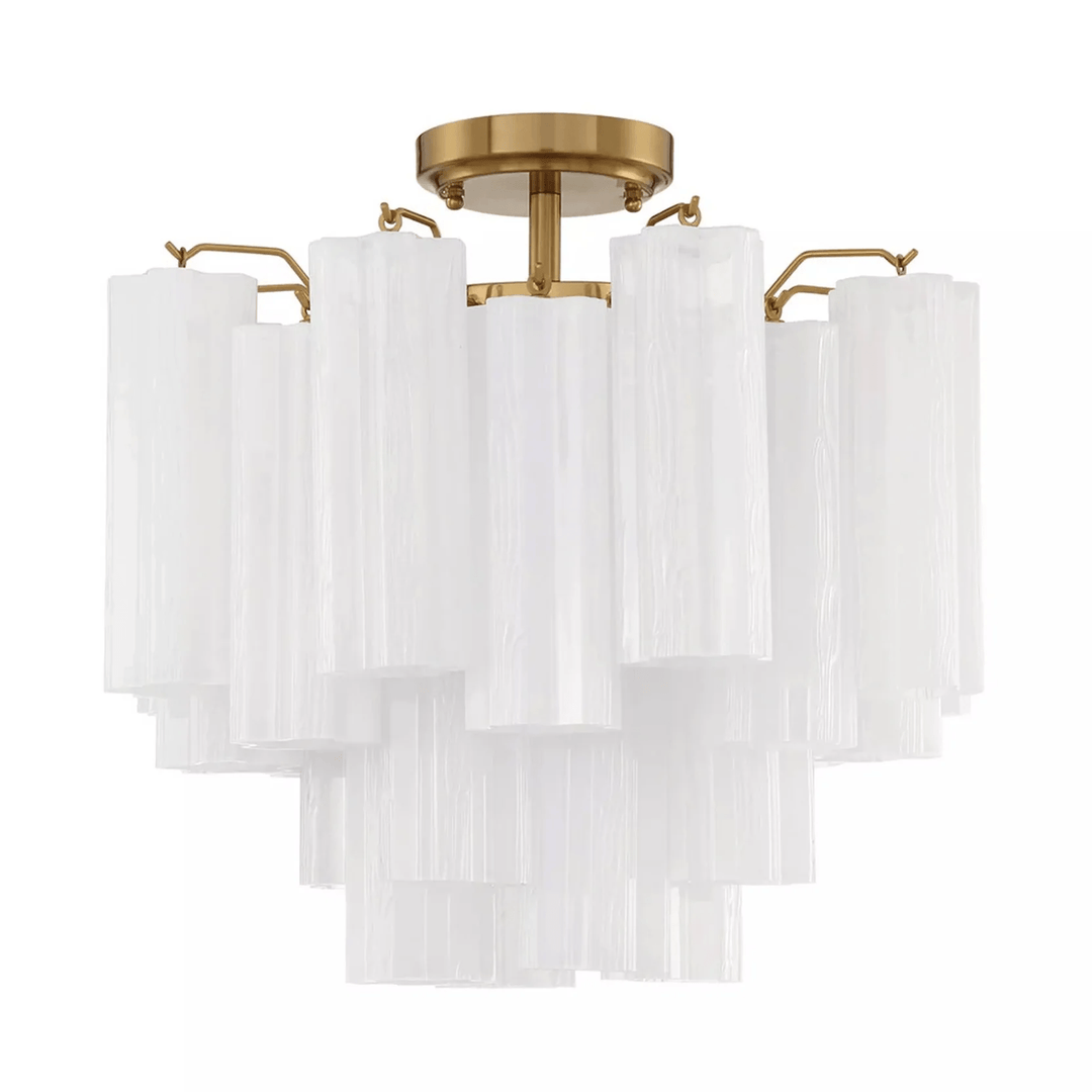 Aurora Plafonnier Transparent Murano Verre Tubulaire Soufflé-Main - Neutralighting
