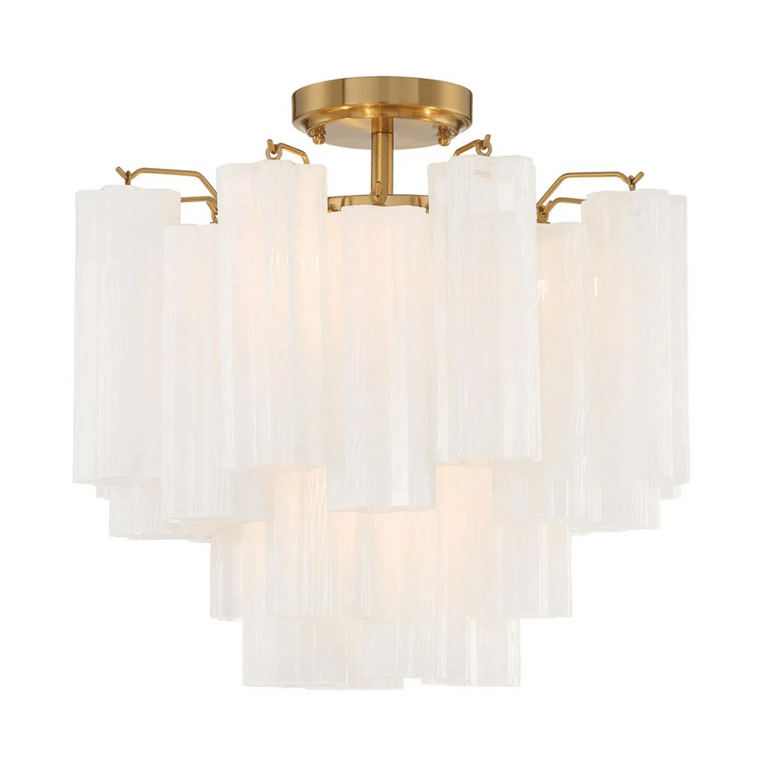 Aurora Plafonnier Transparent Murano Verre Tubulaire Soufflé-Main - Neutralighting