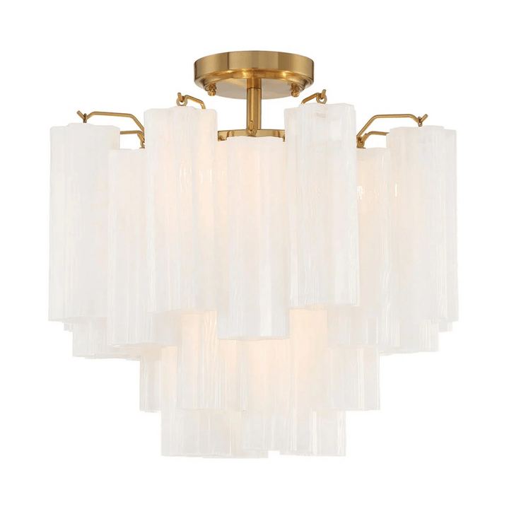 Aurora Plafonnier Transparent Murano Verre Tubulaire Soufflé-Main - Neutralighting