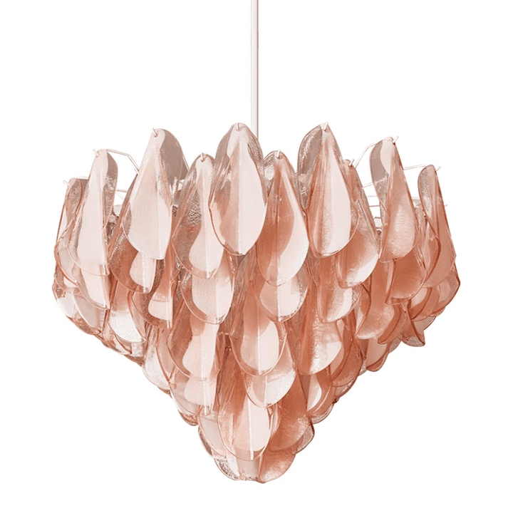 Aurora Lustre Ambre Murano Verre Ovale Gouttes Superposé - Neutralighting