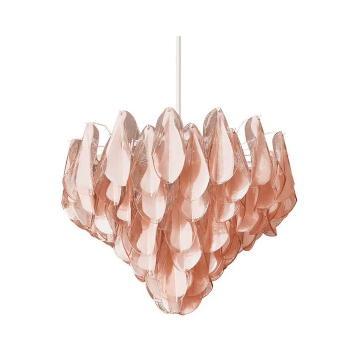 Aurora Lustre Ambre Murano Verre Ovale Gouttes Superposé - Neutralighting