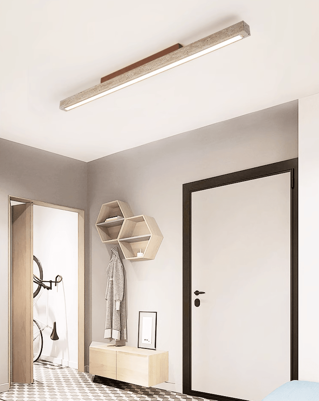 Orvenarae Lumière Linéaire en Travertin Minimaliste - Neutralighting