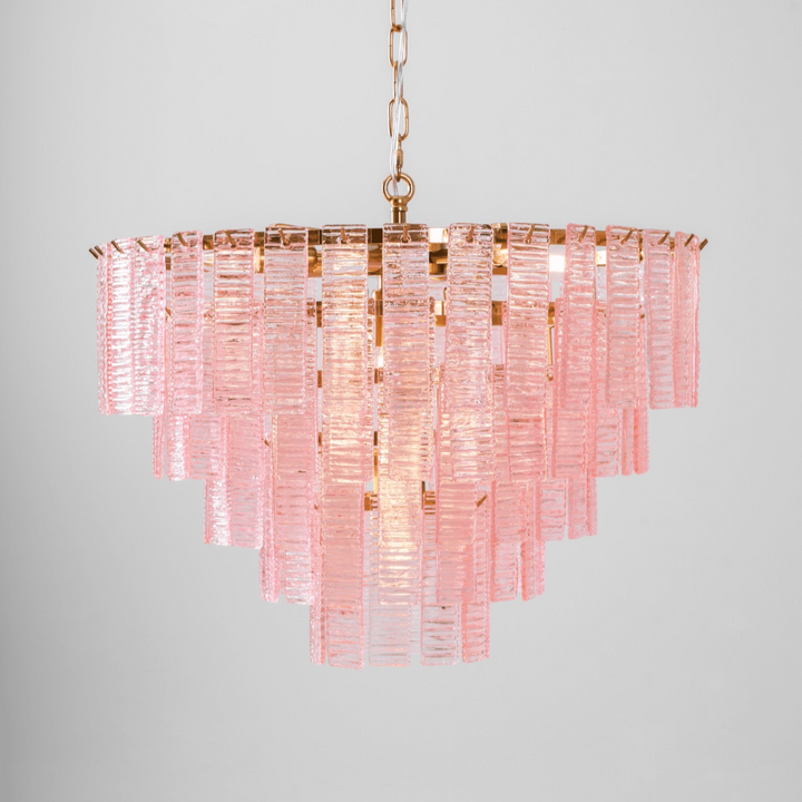 Aurora Lustre Rose Murano Verre Superposé Vintage Luxe - Neutralighting