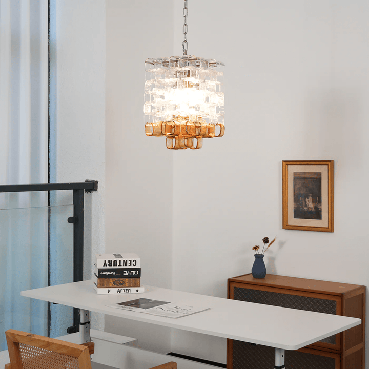 Aurora Chandelier en Verre de Murano Géométrique - Neutralighting