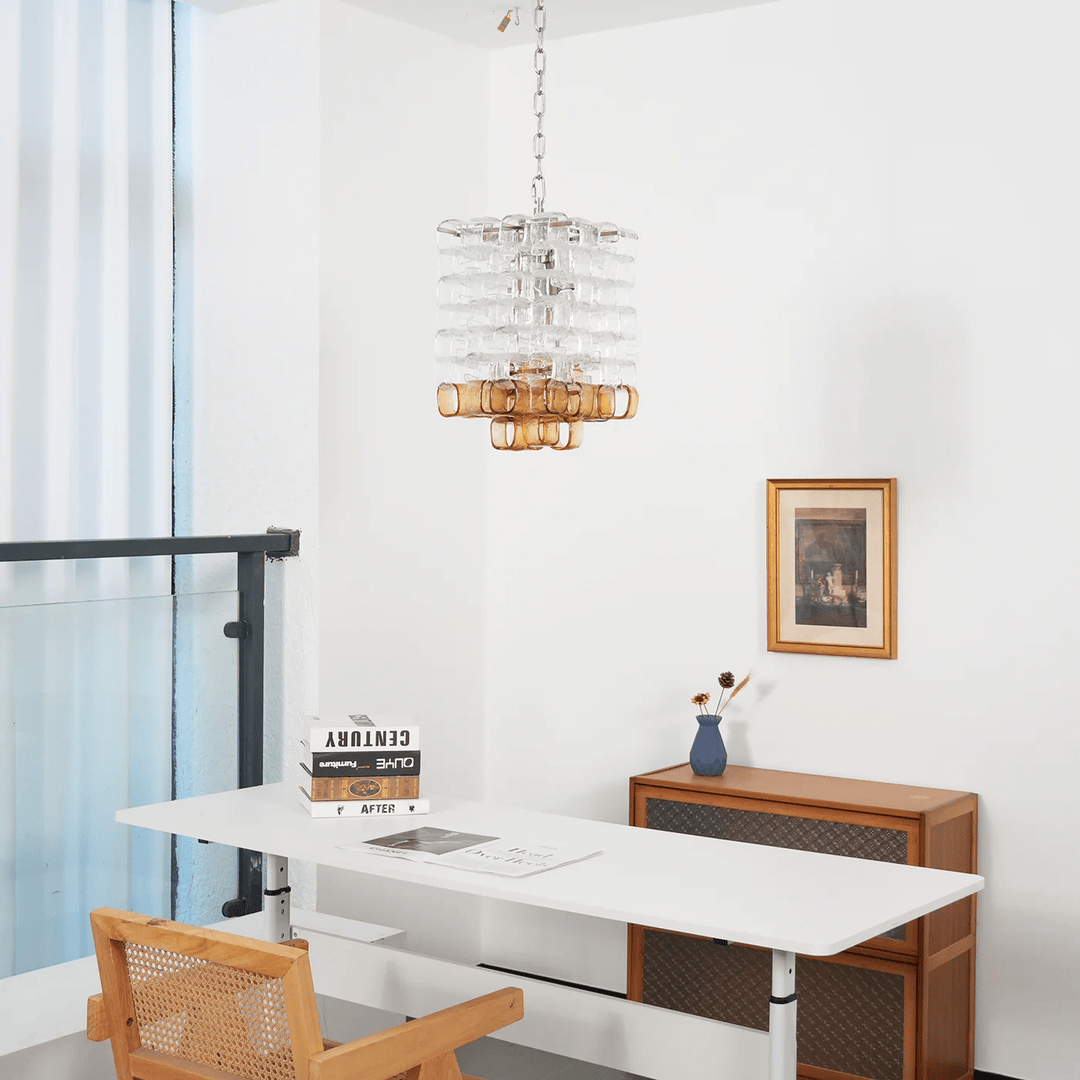 Aurora Chandelier en Verre de Murano Géométrique - Neutralighting