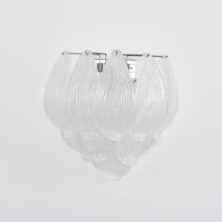 Aurora Applique Murale Murano Verre Pétale Givré Cascadant - Neutralighting
