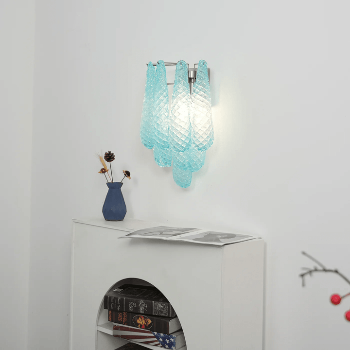 Aurora Applique Murale Rose Larme Verre Florale Artistique - Neutralighting
