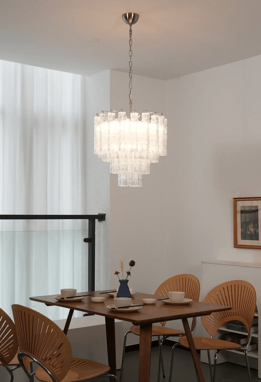 Aurora Lustre Murano Verre Étagé Cascadant Vagues - Neutralighting