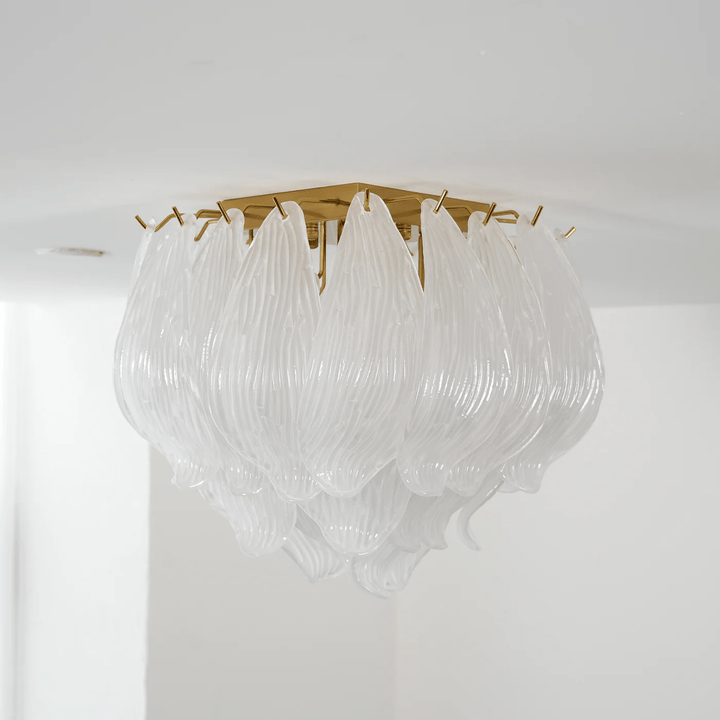 Aurora Plafonnier Murano Pétale Soufflé-Main Verre Applique Plafond - Neutralighting
